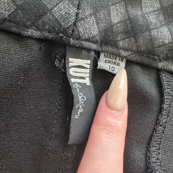 KUT from the Kloth black & gray plaid pencil skirt size 10 - Picture 4 of 8